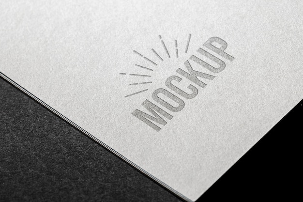 Close-up mock-up on business card