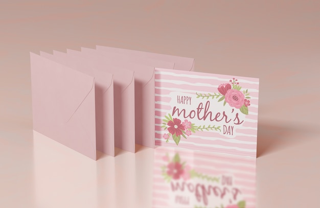 Close-up mothers day greeting card