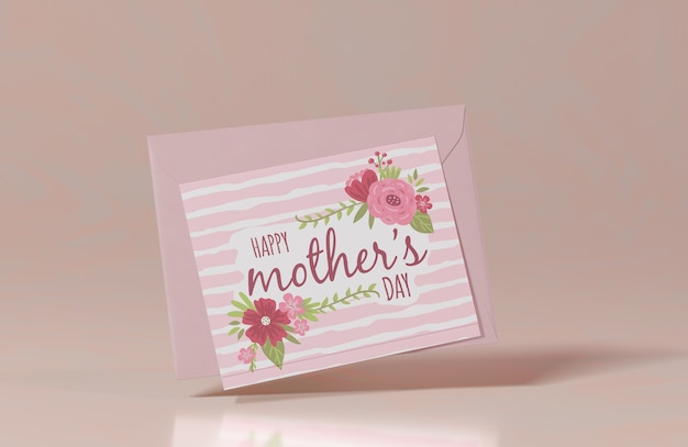 Close-up mothers day greeting card