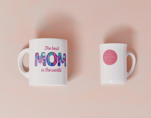 Close-up mothers day mugs