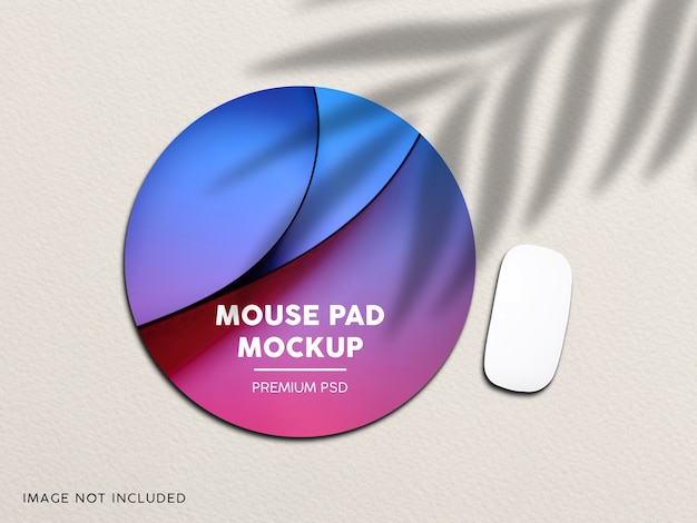 Close up on mouse pad mockup