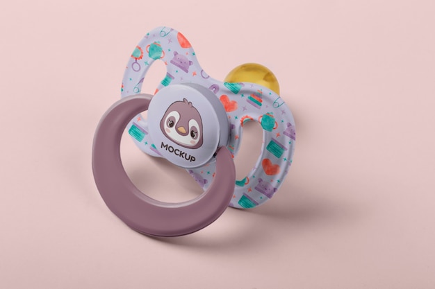 Close up on pacifier mockup design