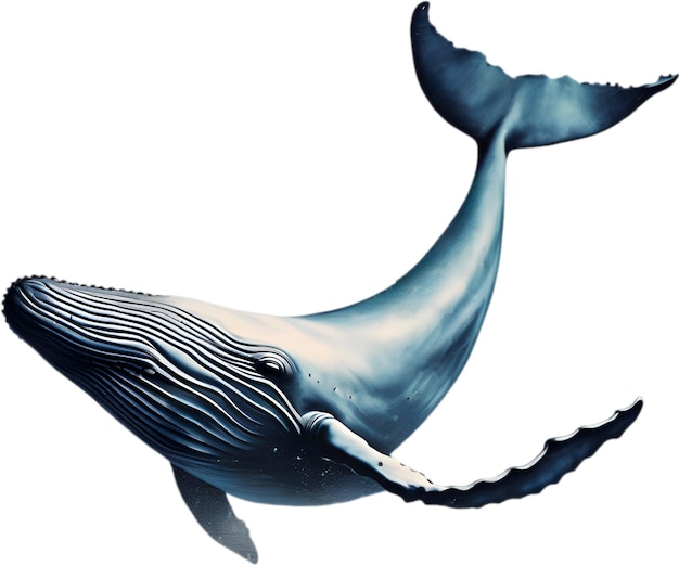 PSD close up painting of a whale