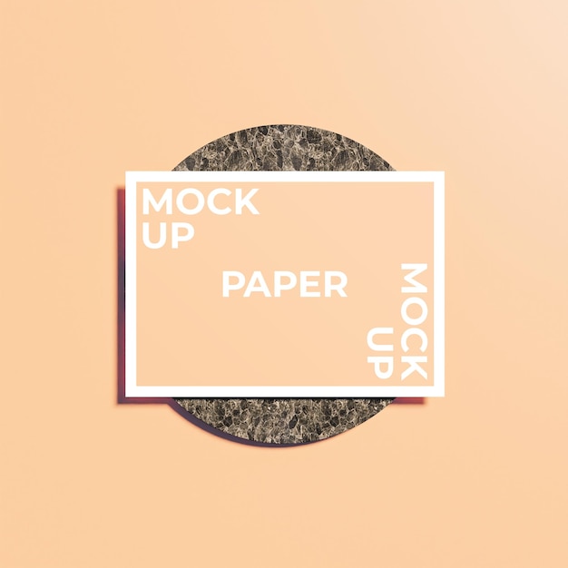 Close up on Paper Mockup Design Isolated