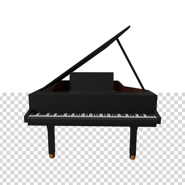 Close up on piano Isolated