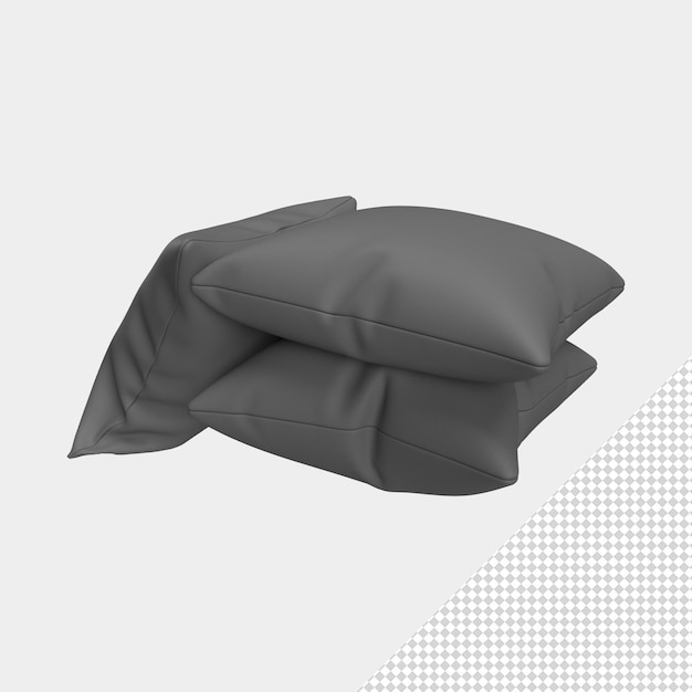 close up on pillows isolated premium psd