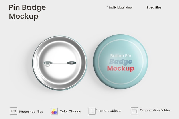 Close up on pin mockup Premium Psd