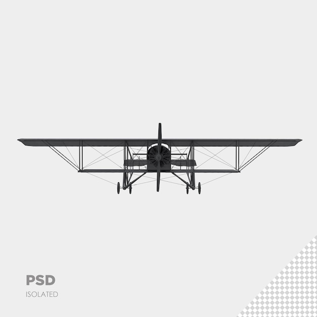 Close up on plane 3d isolated premium ps