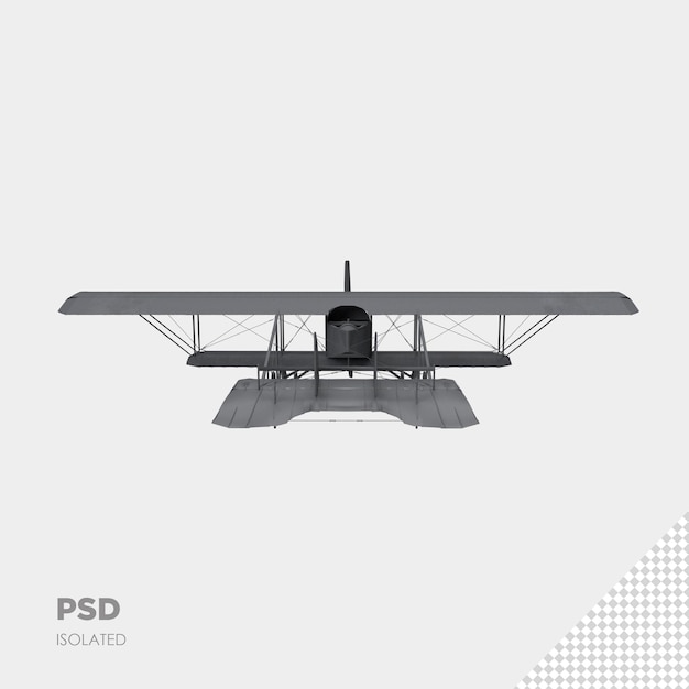 Close up on plane 3d isolated premium ps