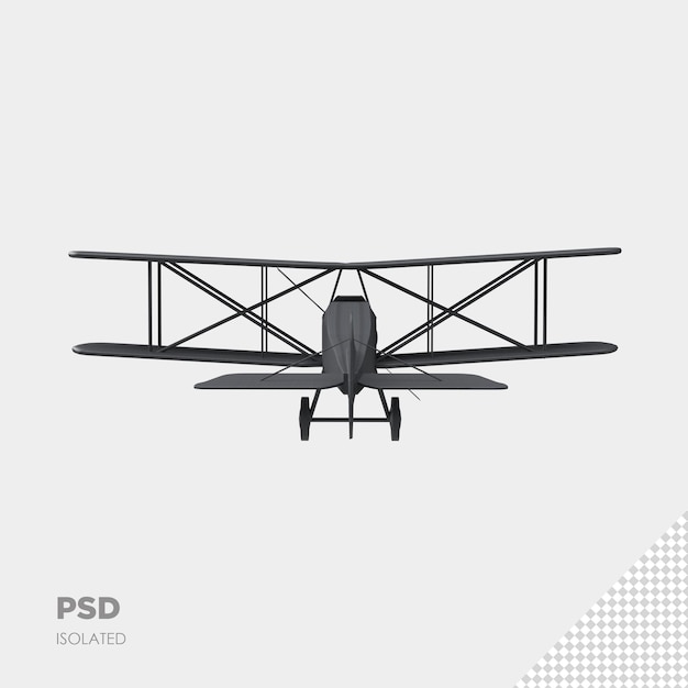 close up on plane 3d isolated premium psd