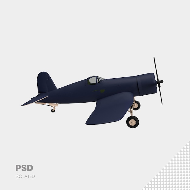 close up on plane 3d isolated premium psd