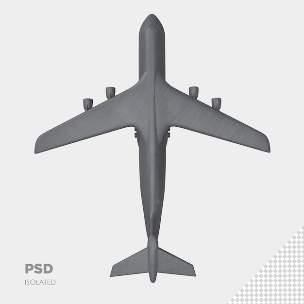 close up on plane 3d isolated premium psd