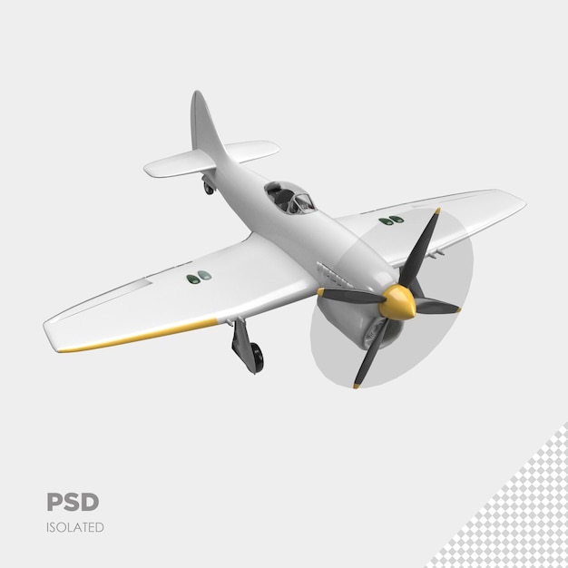 close up on plane 3d isolated premium psd