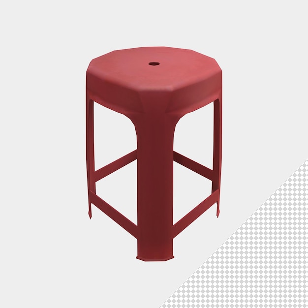 close up on plastic chair isolated premium psd