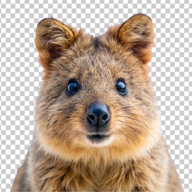 PSD close up of a quokka transparent background