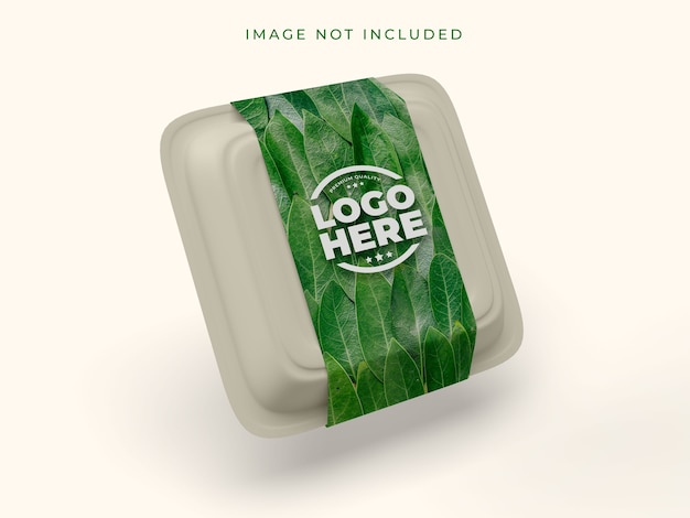 Close up on Realistic Take Away Box Mockup