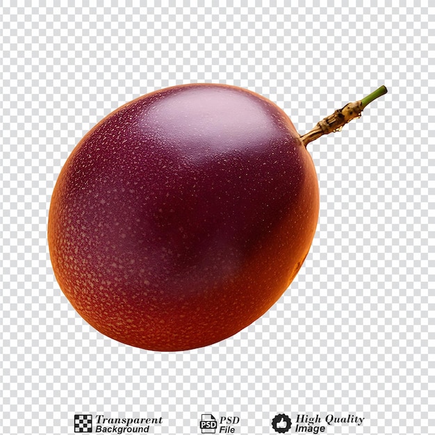 PSD close up on ripe passion fruit isolated on transparent background