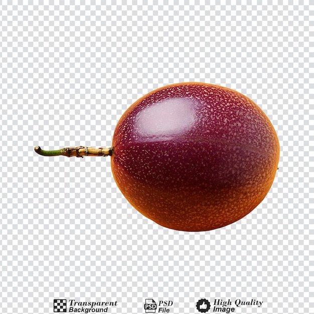 PSD close up on ripe passion fruit isolated on transparent background