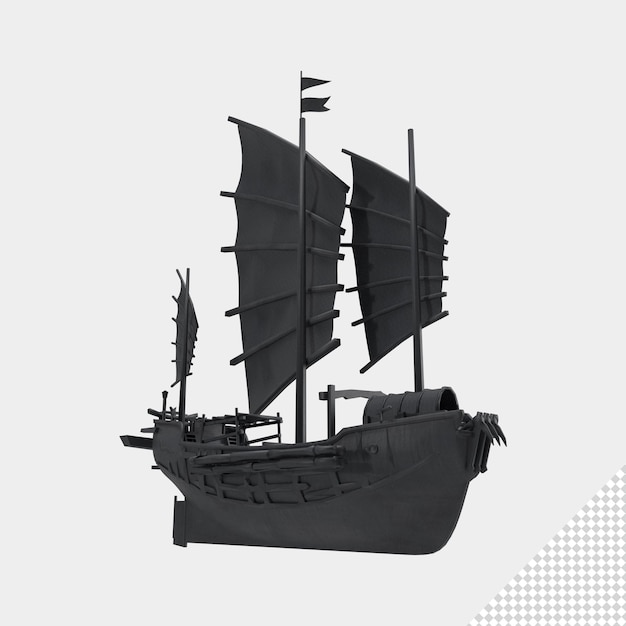 close up on a ship isolated premium psd