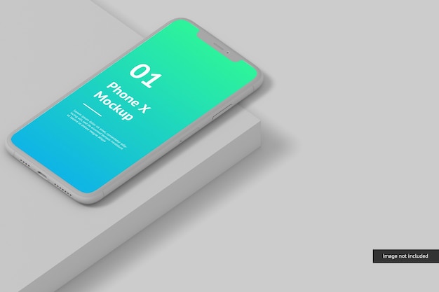 PSD close up on smart phone screen mockup