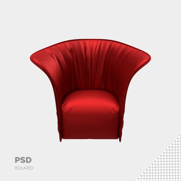 Close up on sofa chair 3d isolated premium psd