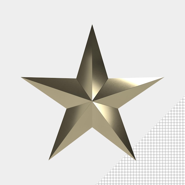 close up on star emblem isolated premium psd