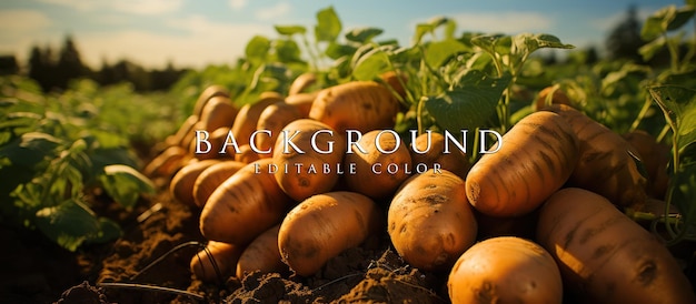 close up of sweet potato farming