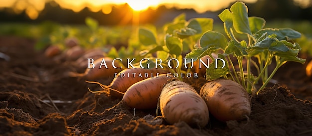 close up of sweet potato farming