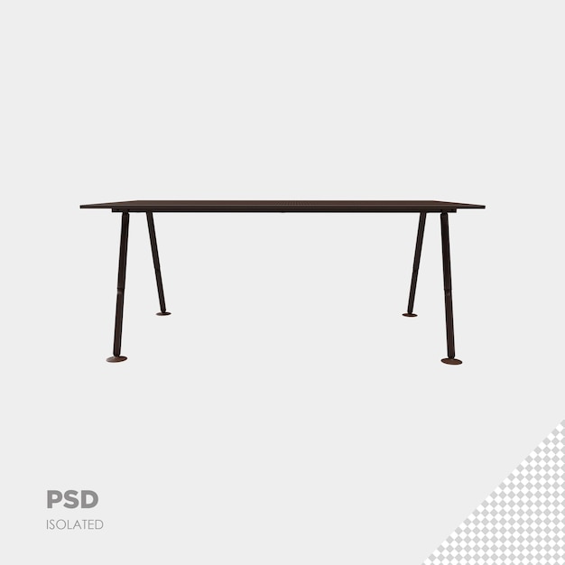 Close up on table 3d isolated premium psd