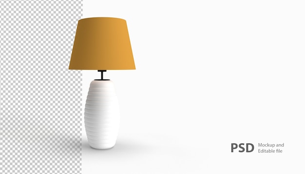 Close up on table lamp isolated