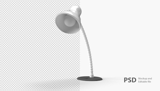 Close up on table lamp isolated