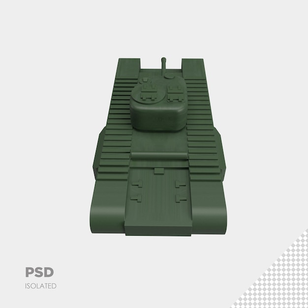 Close up on tank 3d isolated premium psd