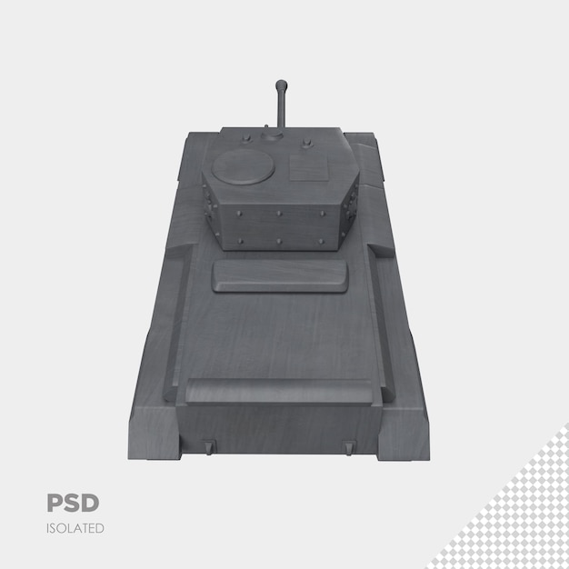 Close up on tank 3d isolated premium psd