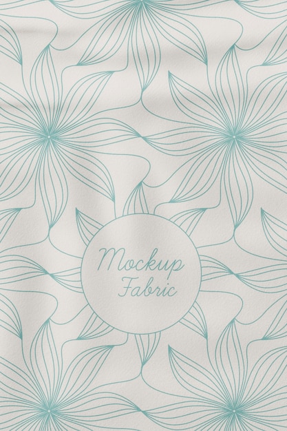 Close up on textile material mockup