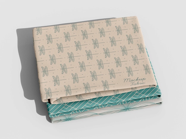 Close up on textile material mockup