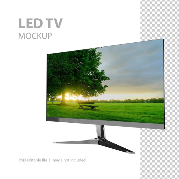 Close up on TV Mockup Isolated