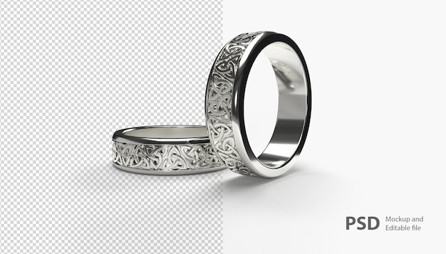 Close up on wedding ring isolated