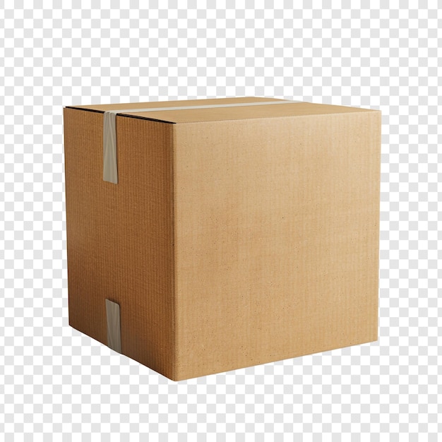 PSD closed cardboard box with tape