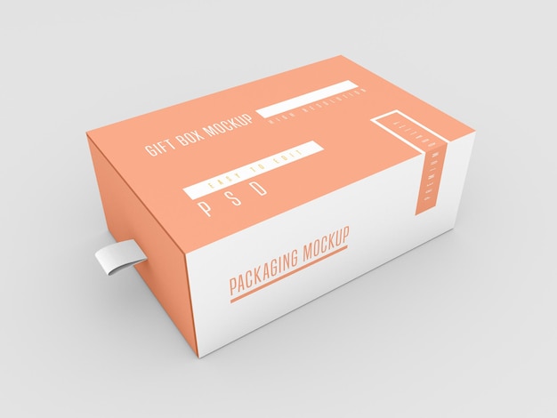 Closed delivery box mockup