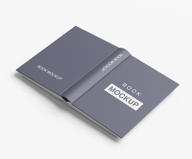 Closed and opened book mockup