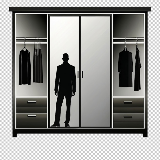 PSD closet isolated on transparent background