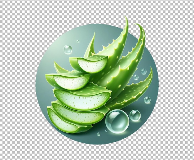 PSD closeup aloe vera slice isolated transparent background premium psd