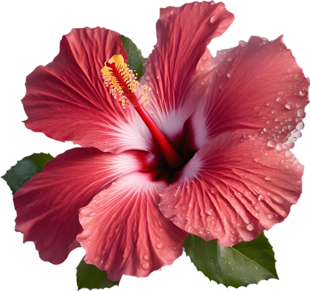 PSD closeup of a blooming hibiscus flower