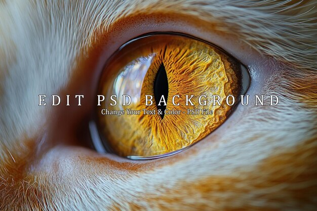 PSD closeup of a cats eye