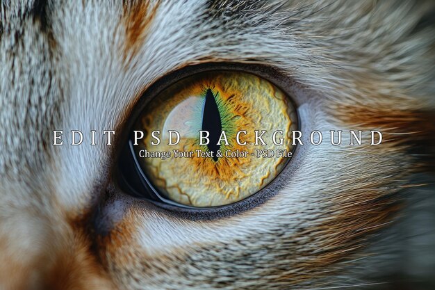 PSD closeup of a cats eye