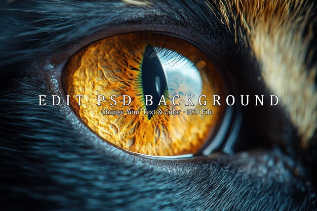 PSD closeup of a cats eye