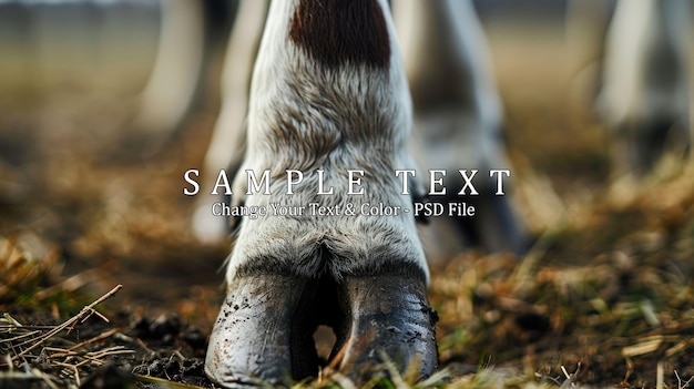 PSD closeup of a cows hooves