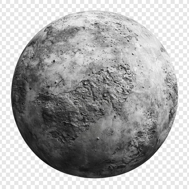 A Closeup of a Cratered Moon