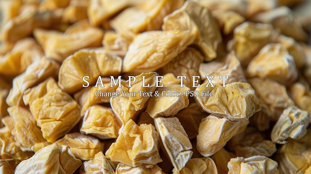 PSD closeup of dried jackfruit pieces