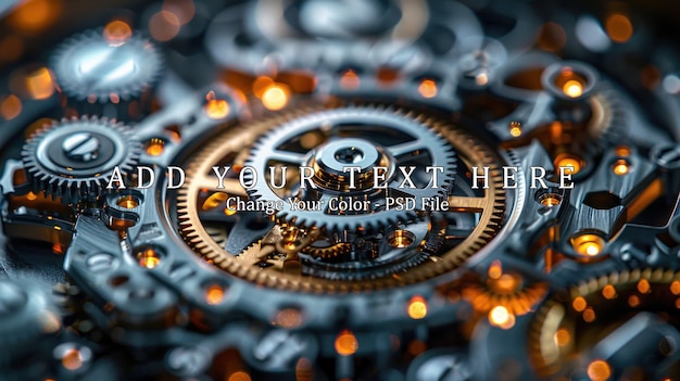 Closeup of Intricate Clockwork